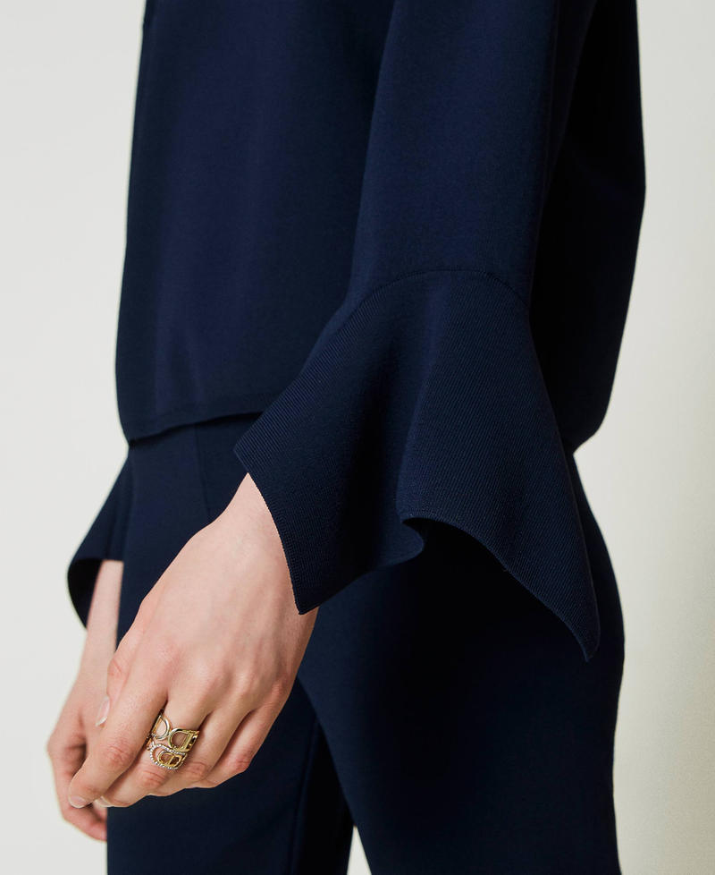 Scee By Twin Set Maglia Girocollo Con Volant