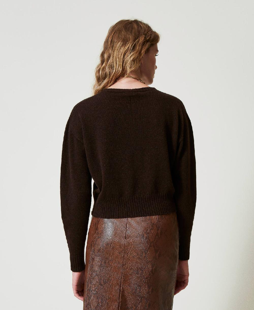 Scee By Twin Set Maglia Girocollo In Eco-cashmere