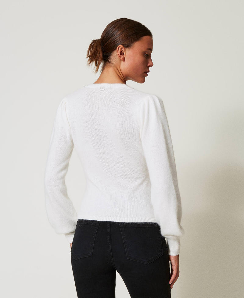 Scee By Twin Set Maglia In Misto Angora Con Perle