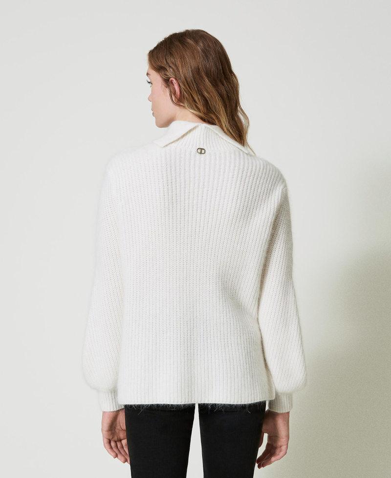 Scee By Twin Set Maglia In Misto Angora Con Ricami