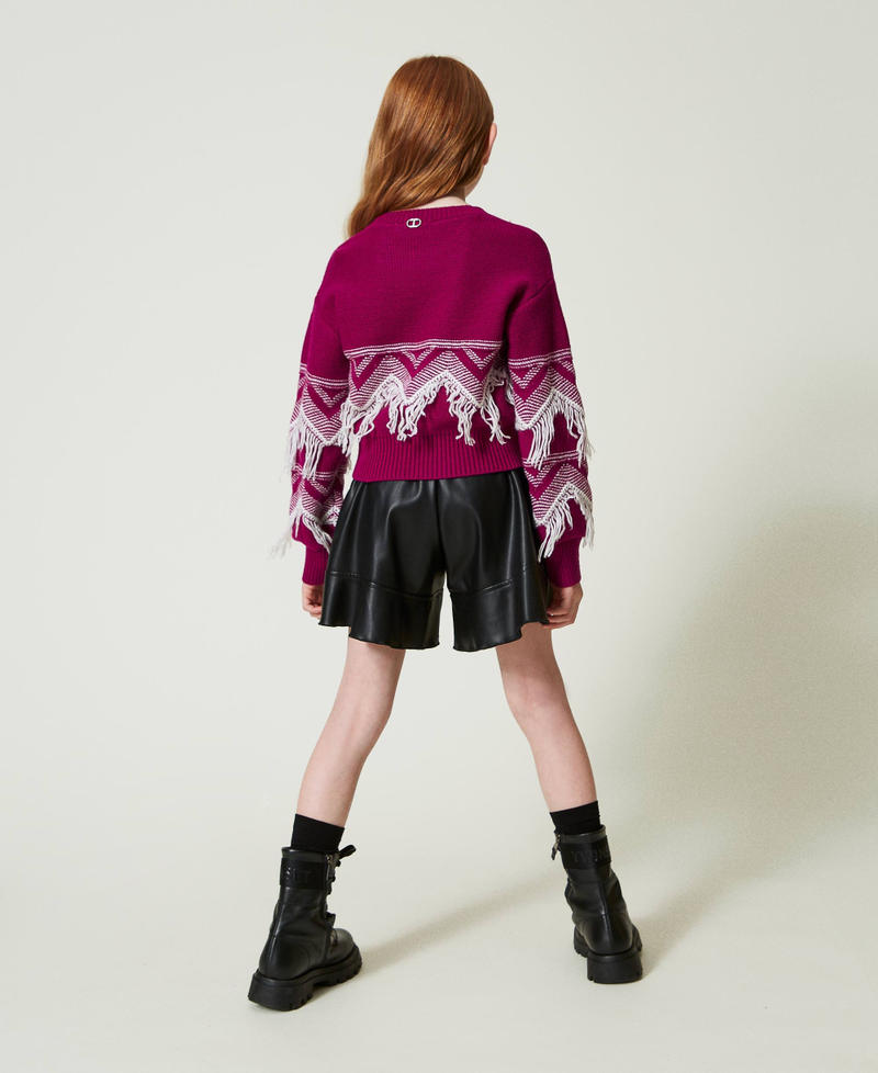 Scee By Twin Set Maglia In Misto Lana Con Frange