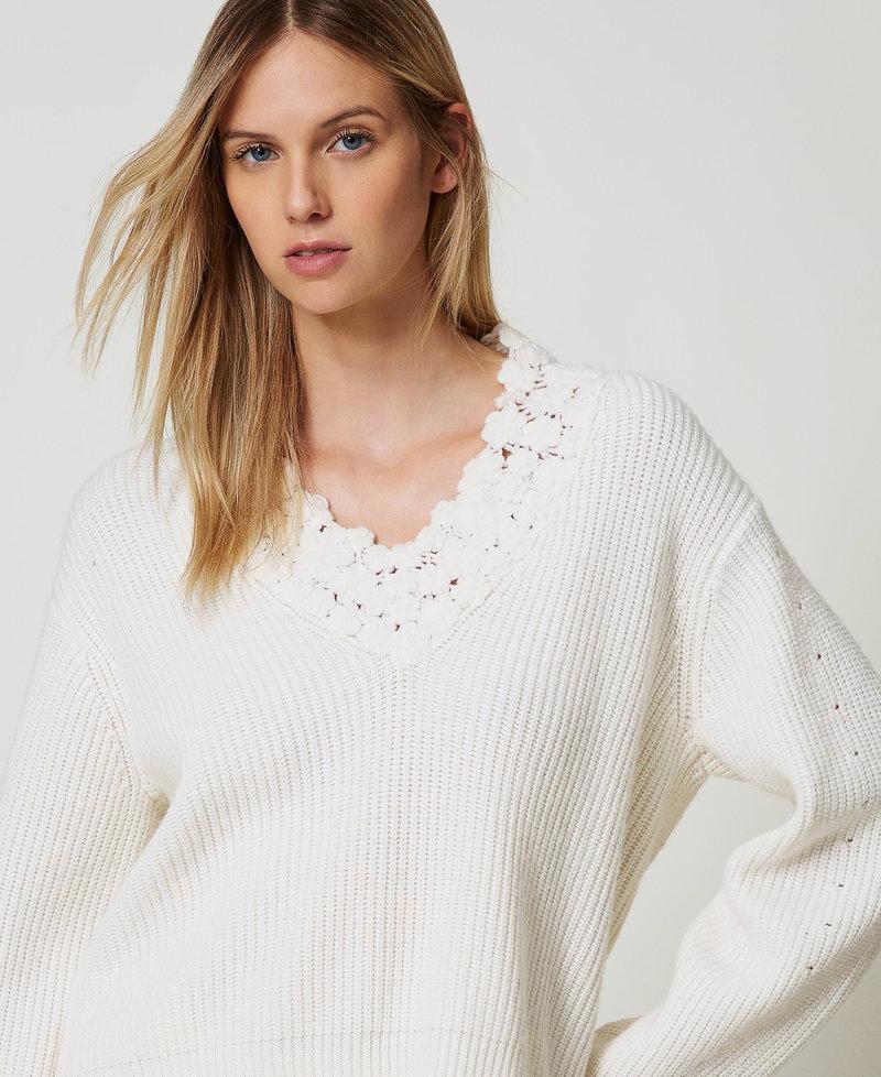 Scee By Twin Set Maglia In Misto Lana Con Ricamo