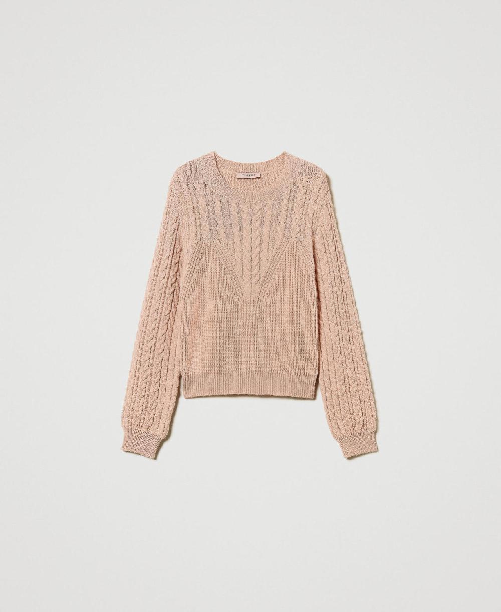 Scee by twin set Maglia in misto lana con trecce