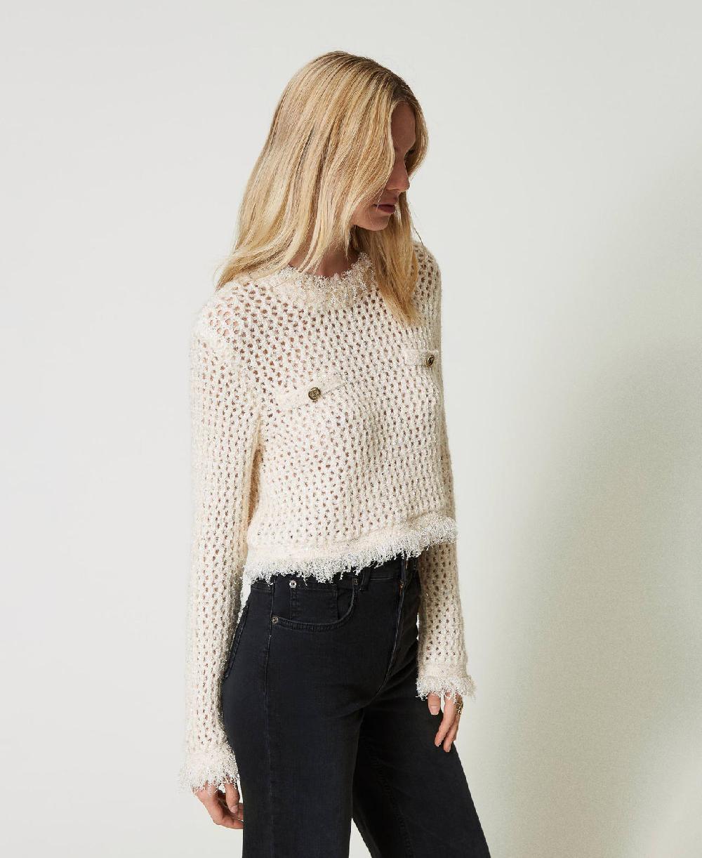 Scee By Twin Set Maglia Jacquard A Rete