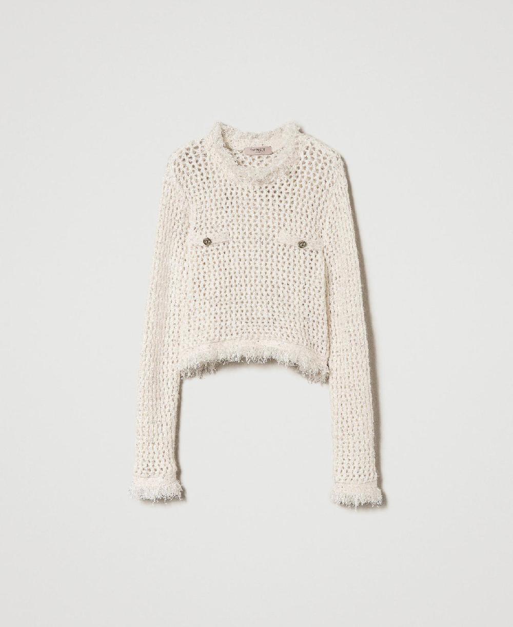 Scee by twin set Maglia jacquard a rete