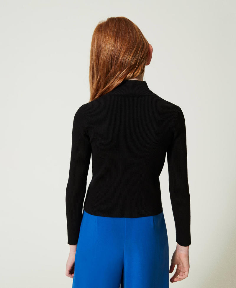 Scee By Twin Set Maglia Lupetto A Costine Con Logo