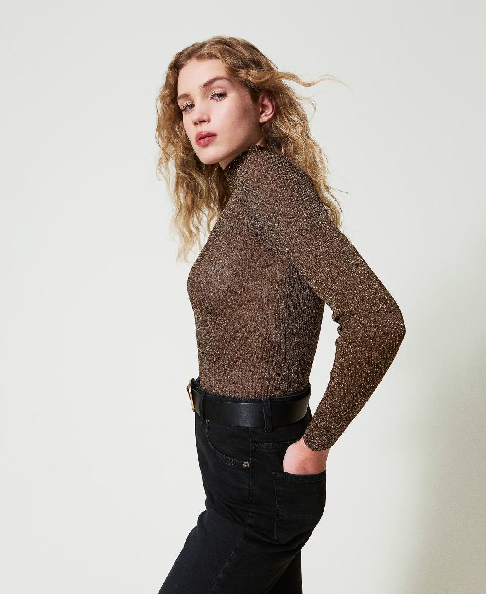 Scee By Twin Set Maglia Lupetto In Filato Lurex