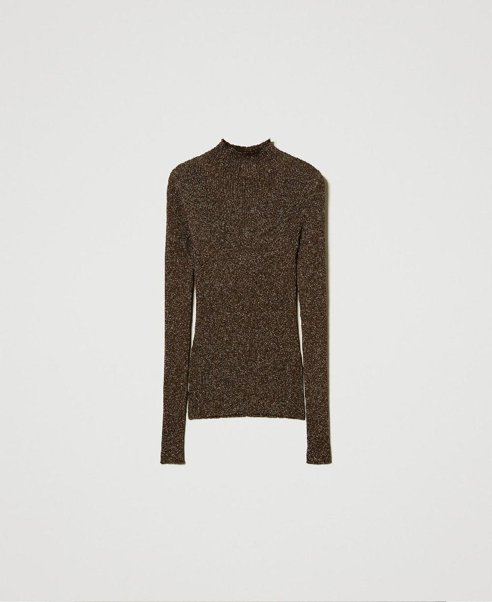 Scee by twin set Maglia lupetto in filato lurex