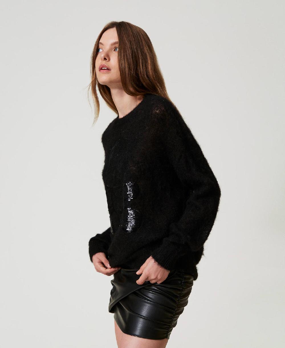 Scee By Twin Set Maglia MYFO In Lana E Mohair