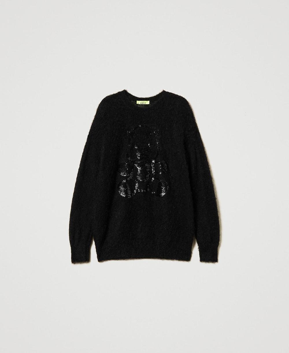 Scee by twin set Maglia MYFO in lana e mohair