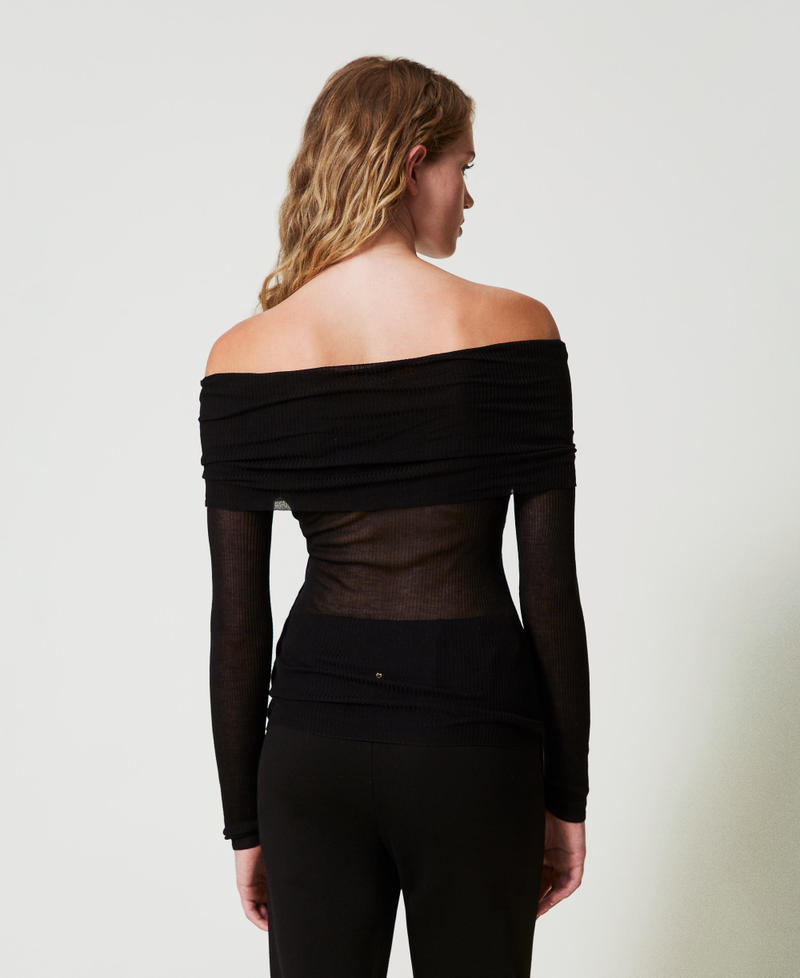 Scee By Twin Set Maglia Off Shoulder In Viscosa