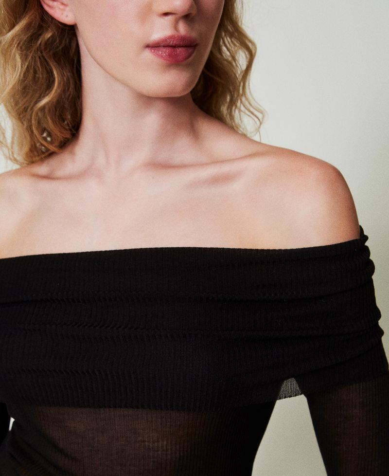 Scee By Twin Set Maglia Off Shoulder In Viscosa