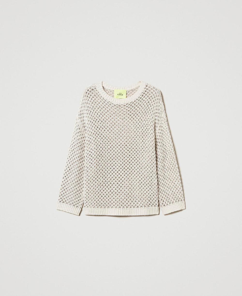 Scee by twin set Maglia over MYFO a rete con lurex