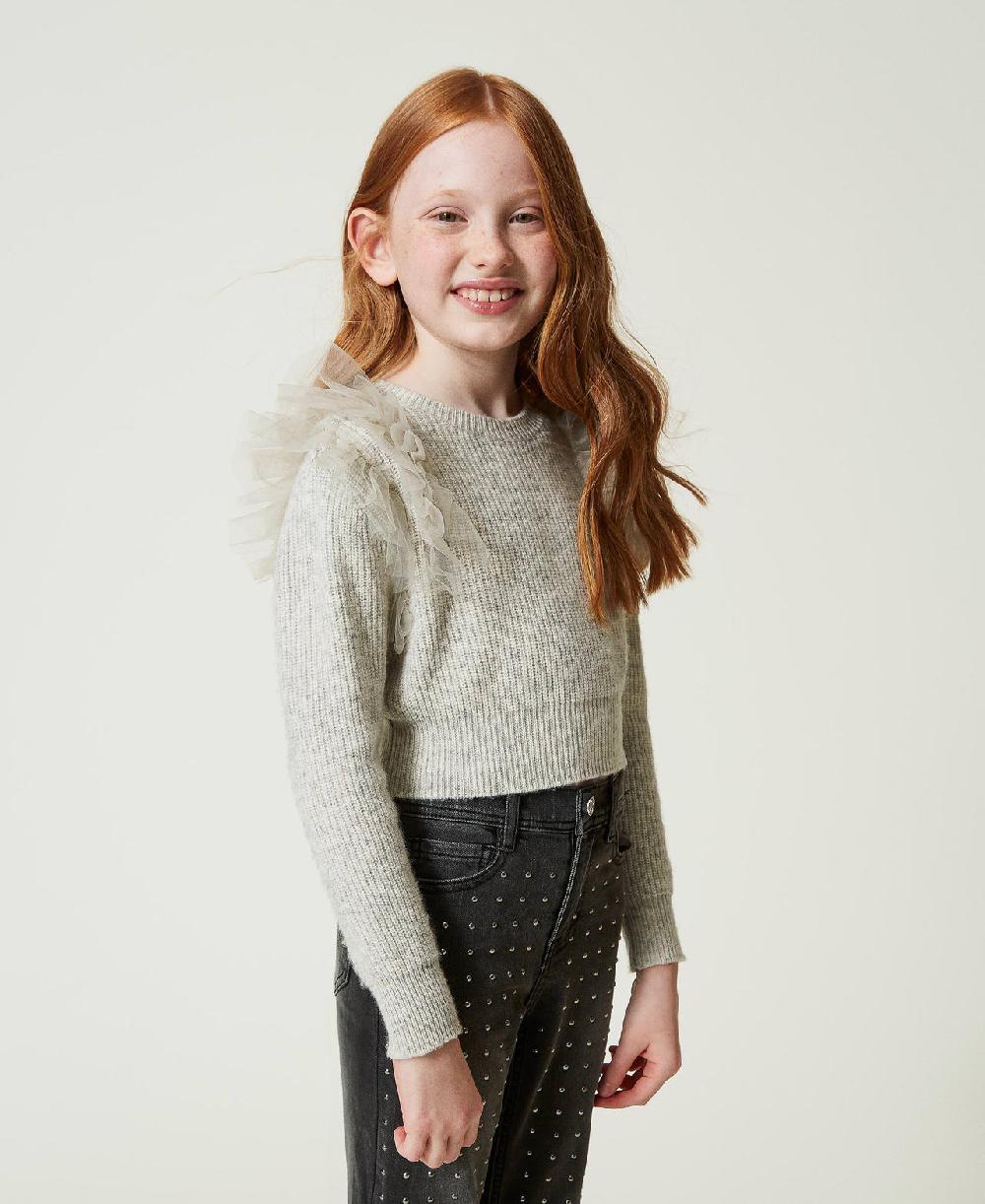 Scee By Twin Set Maglia Regular Con Balze In Tulle