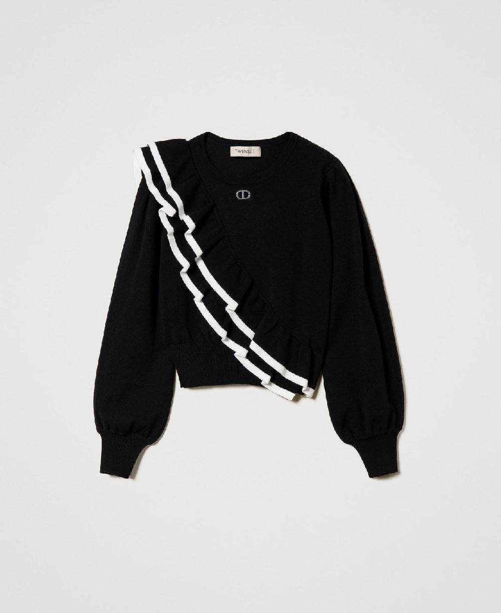 Scee by twin set Maglia regular con doppia balza