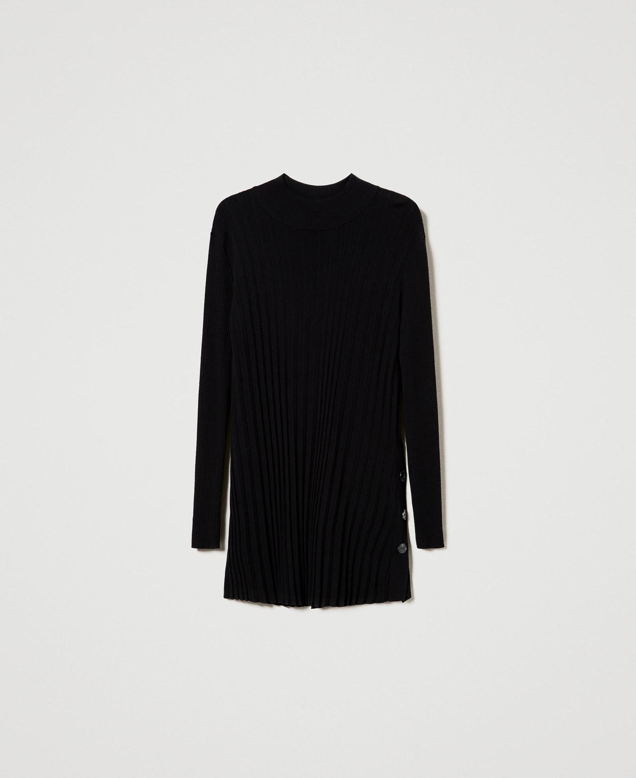 Scee by twin set Maxi maglia plissé con bottoni