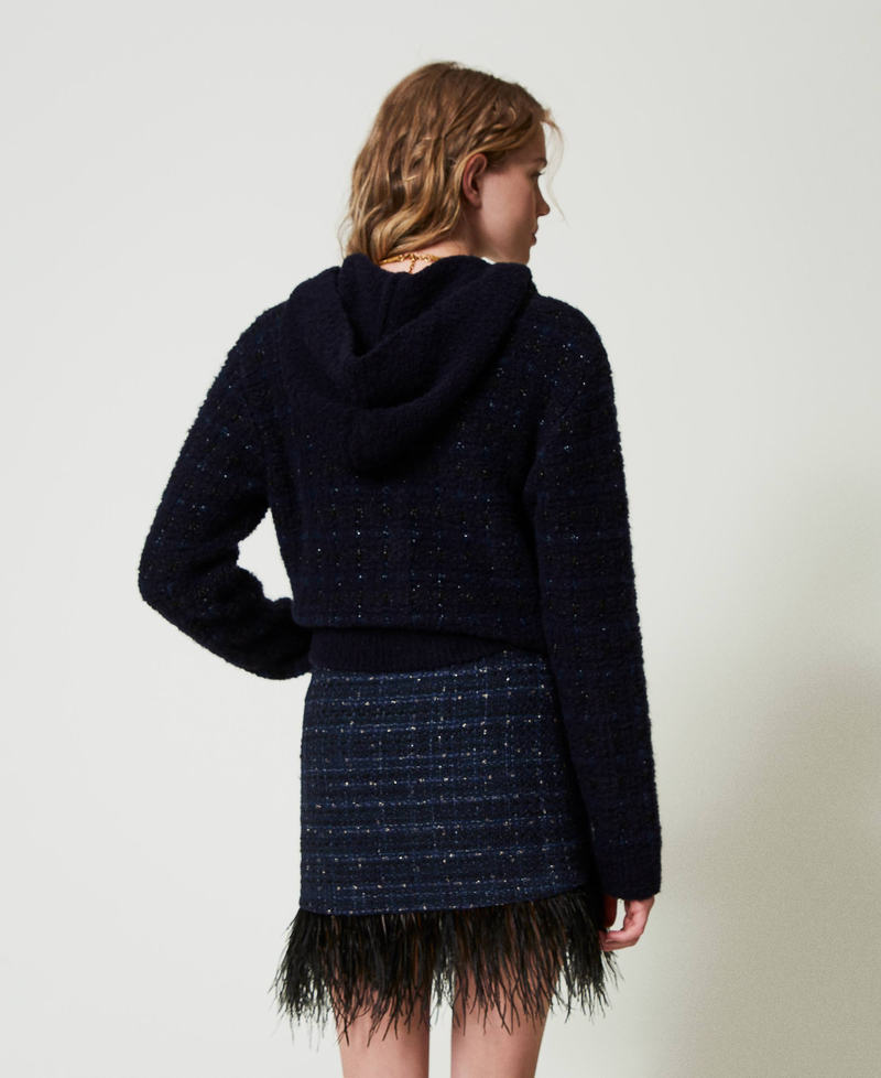 Scee By Twin Set Minigonna Bouclé Con Piume