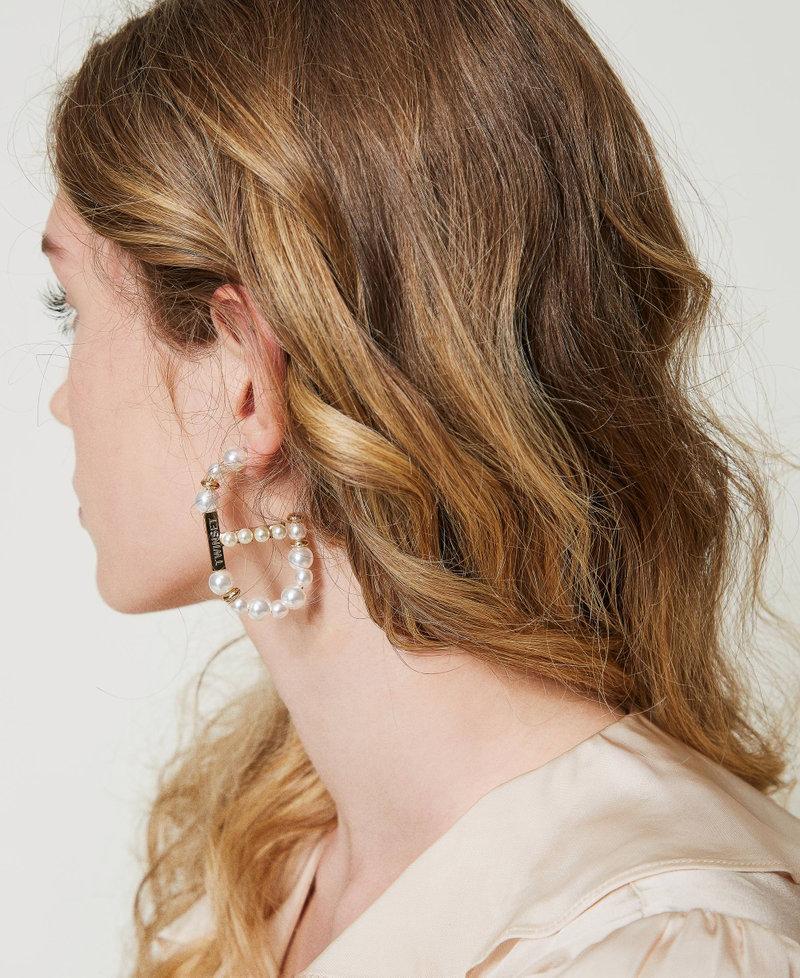 Scee By Twin Set Orecchini Oval T Con Perle