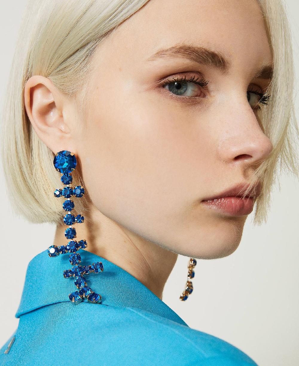 Scee by twin set Orecchini pendenti con strass