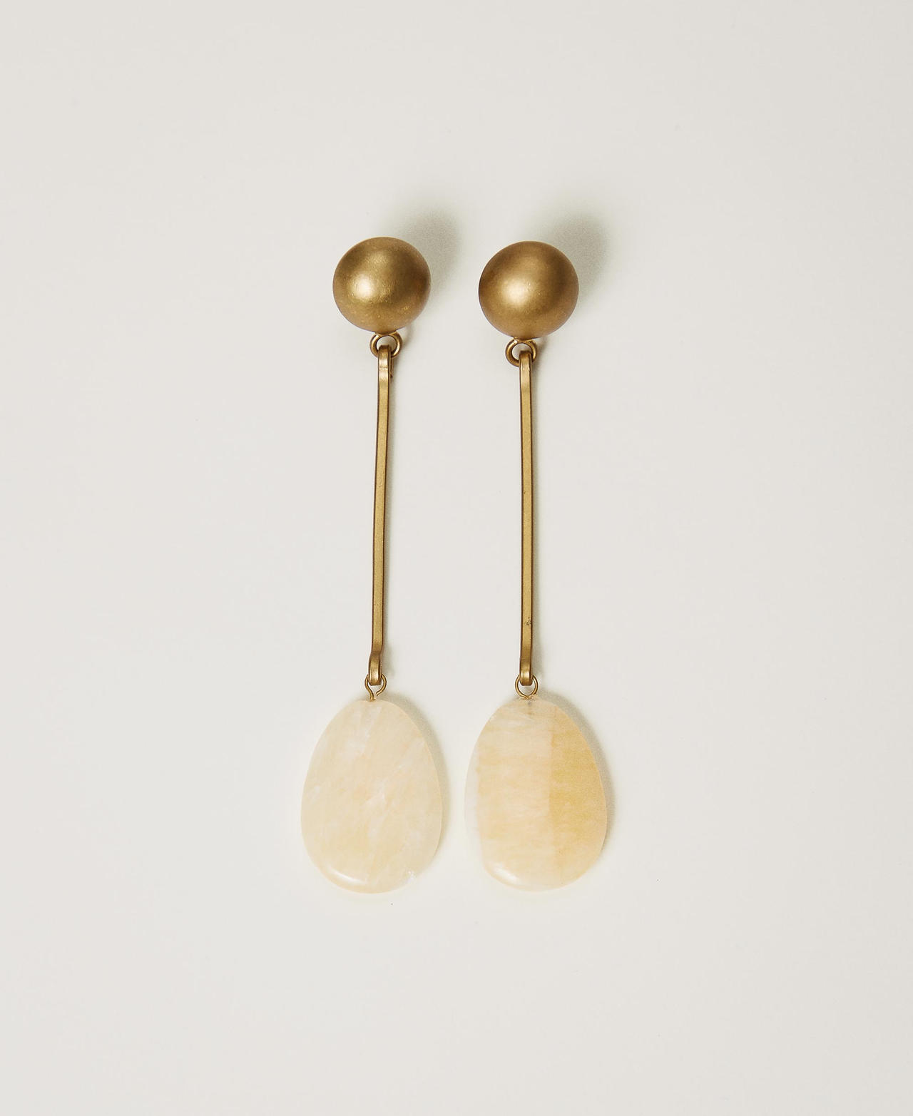 Scee by twin set Orecchino in metallo con pietra