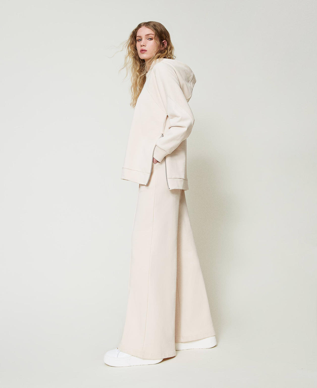 Scee By Twin Set Pantaloni A Palazzo In Felpa