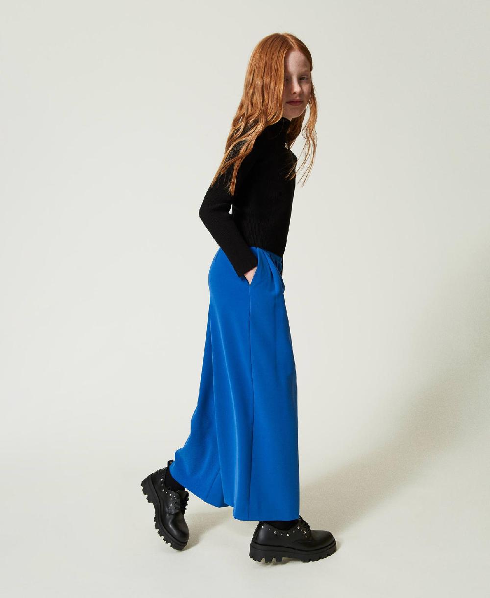 Scee By Twin Set Pantaloni A Palazzo In Flanella