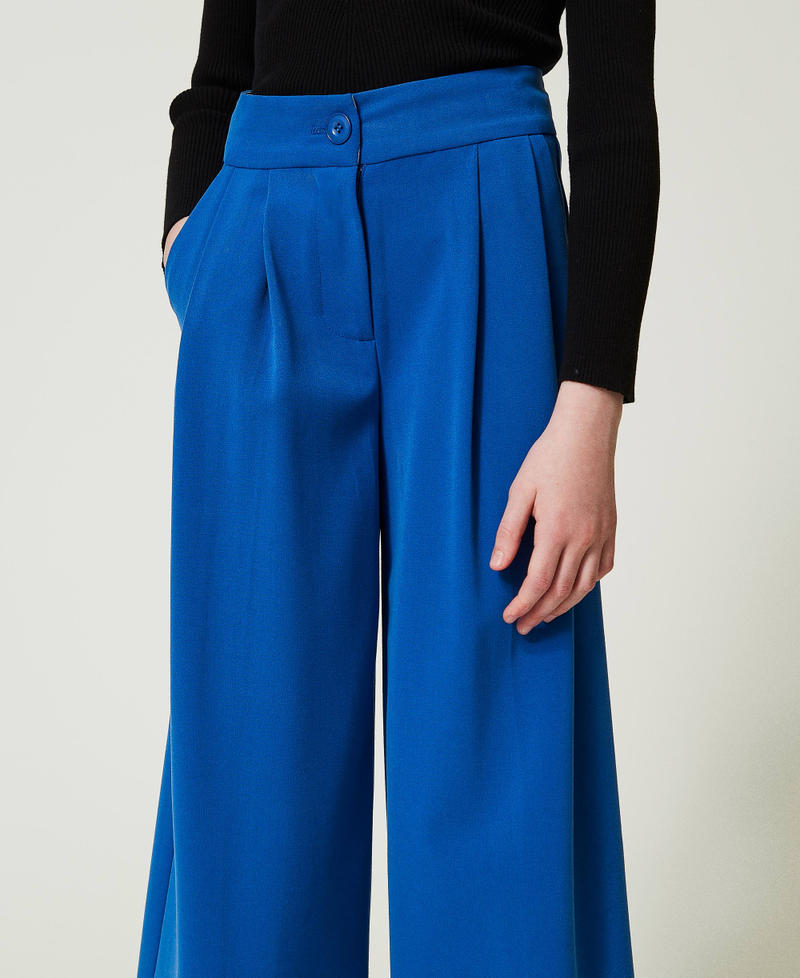 Scee By Twin Set Pantaloni A Palazzo In Flanella