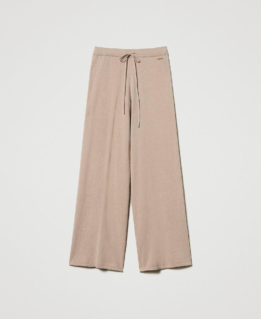 Scee by twin set Pantaloni a palazzo in maglia