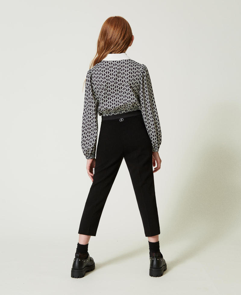 Scee By Twin Set Pantaloni A Sigaretta In Flanella