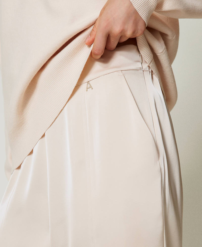 Scee By Twin Set Pantaloni A Sigaretta In Raso