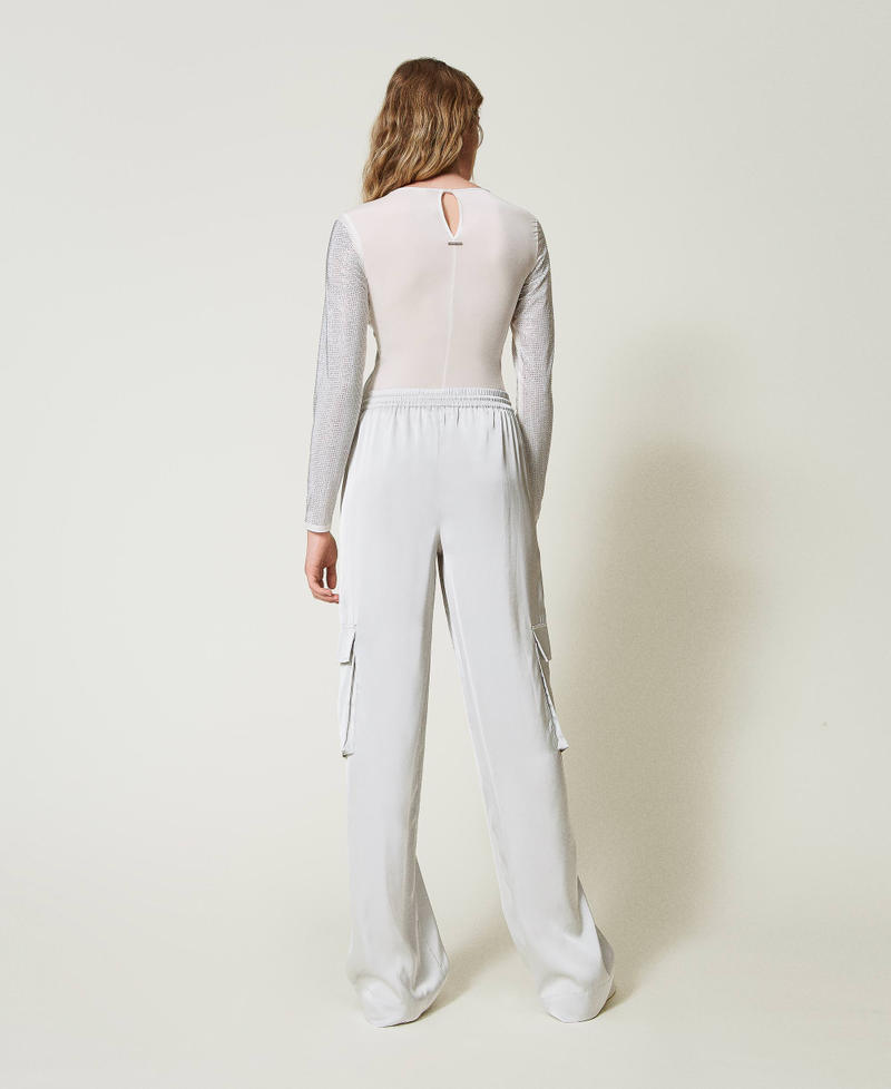 Scee By Twin Set Pantaloni Cargo In Raso