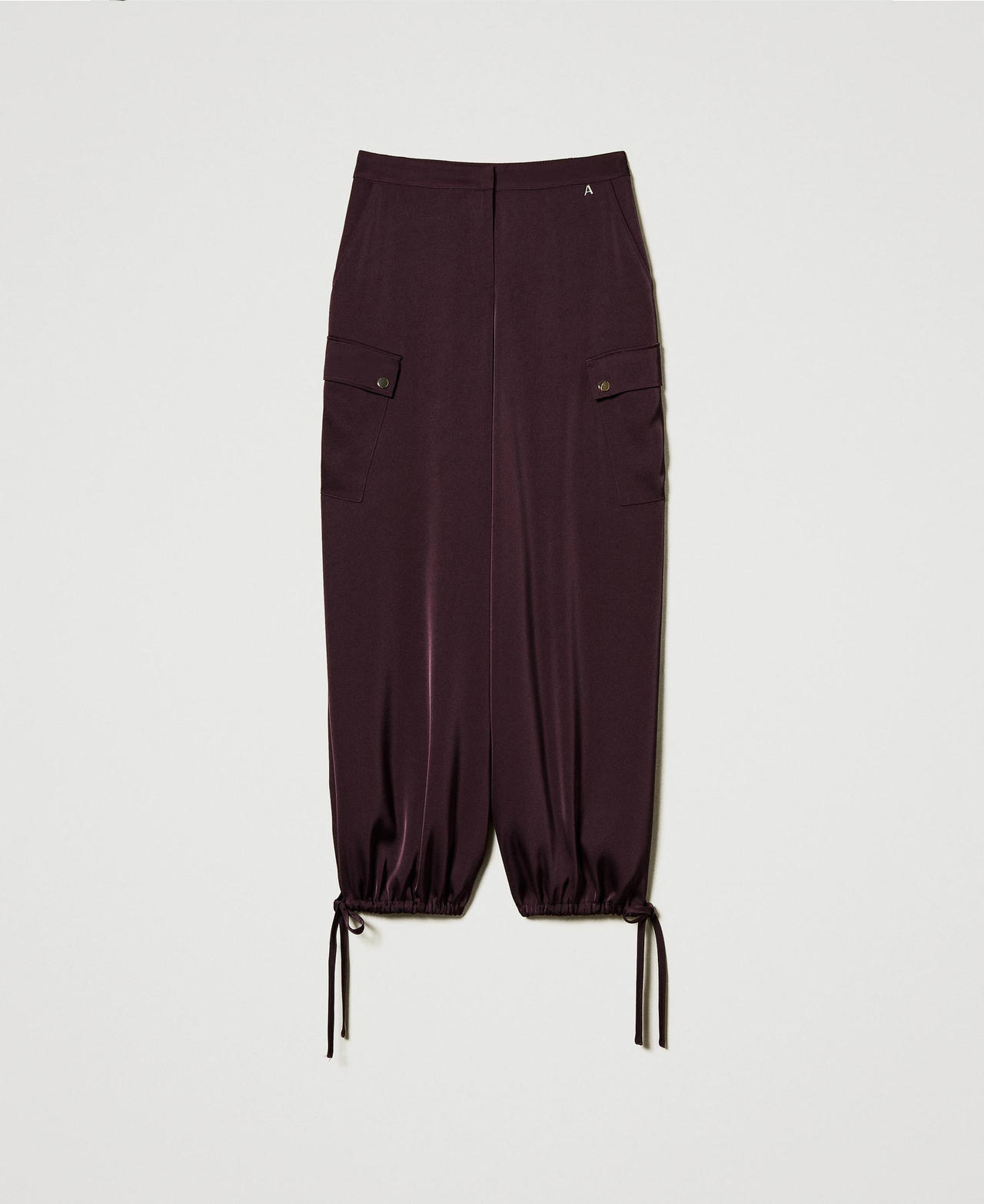 Scee by twin set Pantaloni cargo in raso