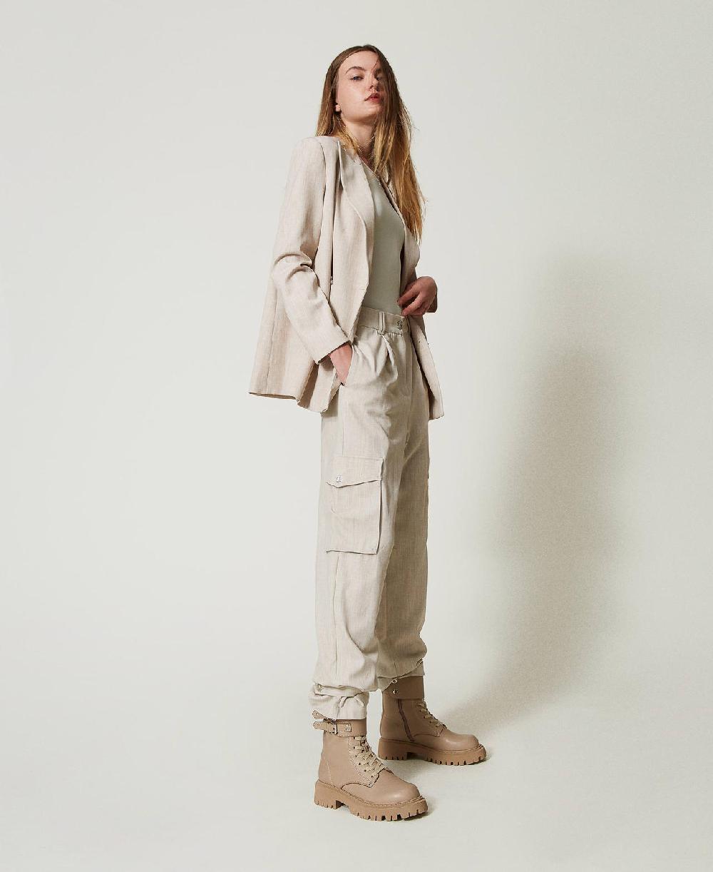 Scee By Twin Set Pantaloni Cargo MYFO Con Ricamo