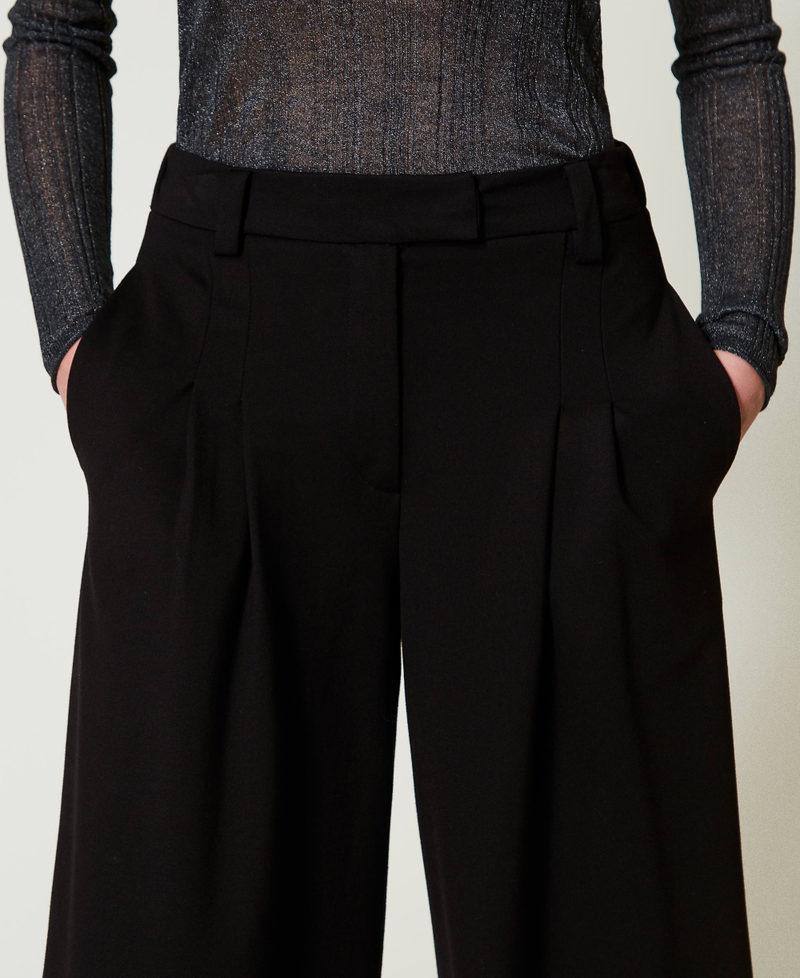 Scee By Twin Set Pantaloni Cropped A Vita Alta