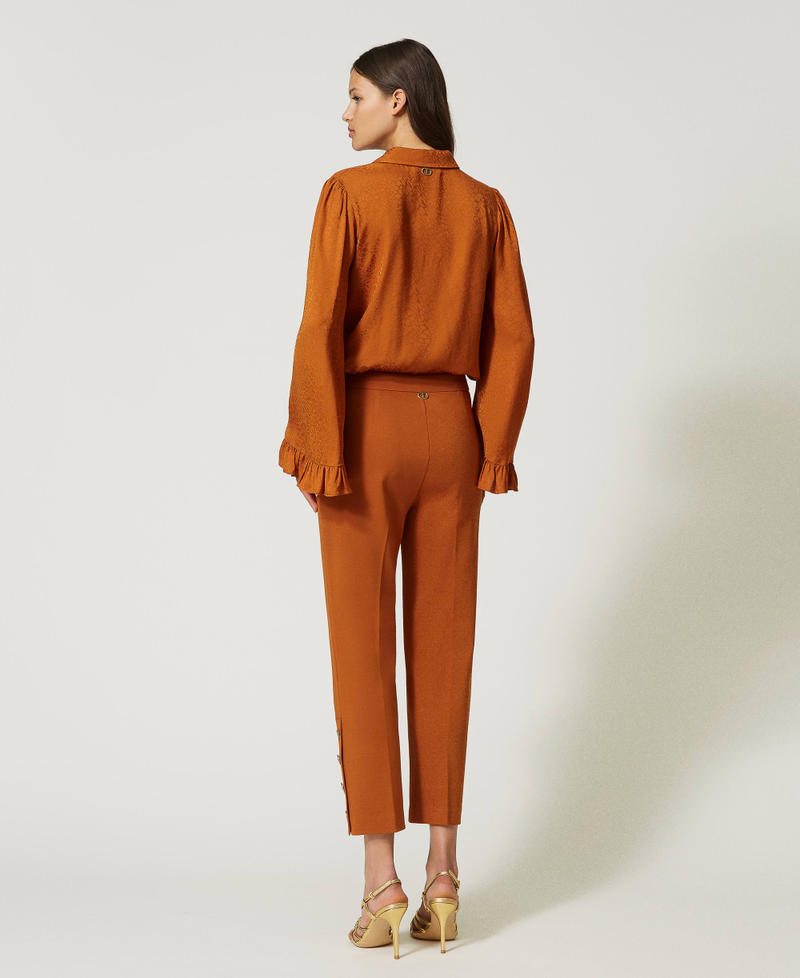 Scee By Twin Set Pantaloni Cropped Con Bottoni