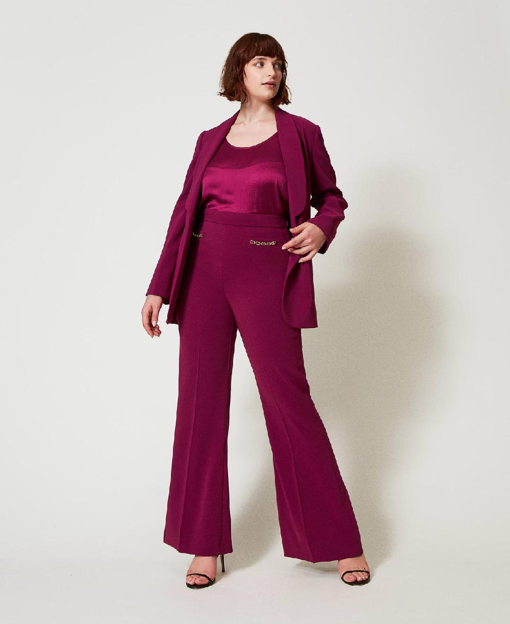 Scee By Twin Set Pantaloni Flare Con Catena Oval T