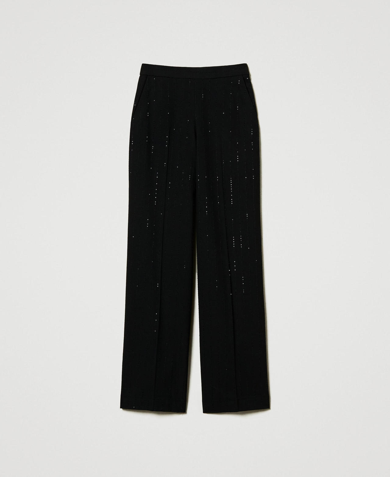 Scee by twin set Pantaloni in panno con paillettes