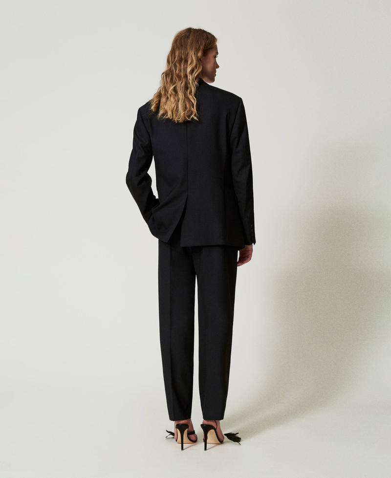 Scee By Twin Set Pantaloni In Serge Misto Lana