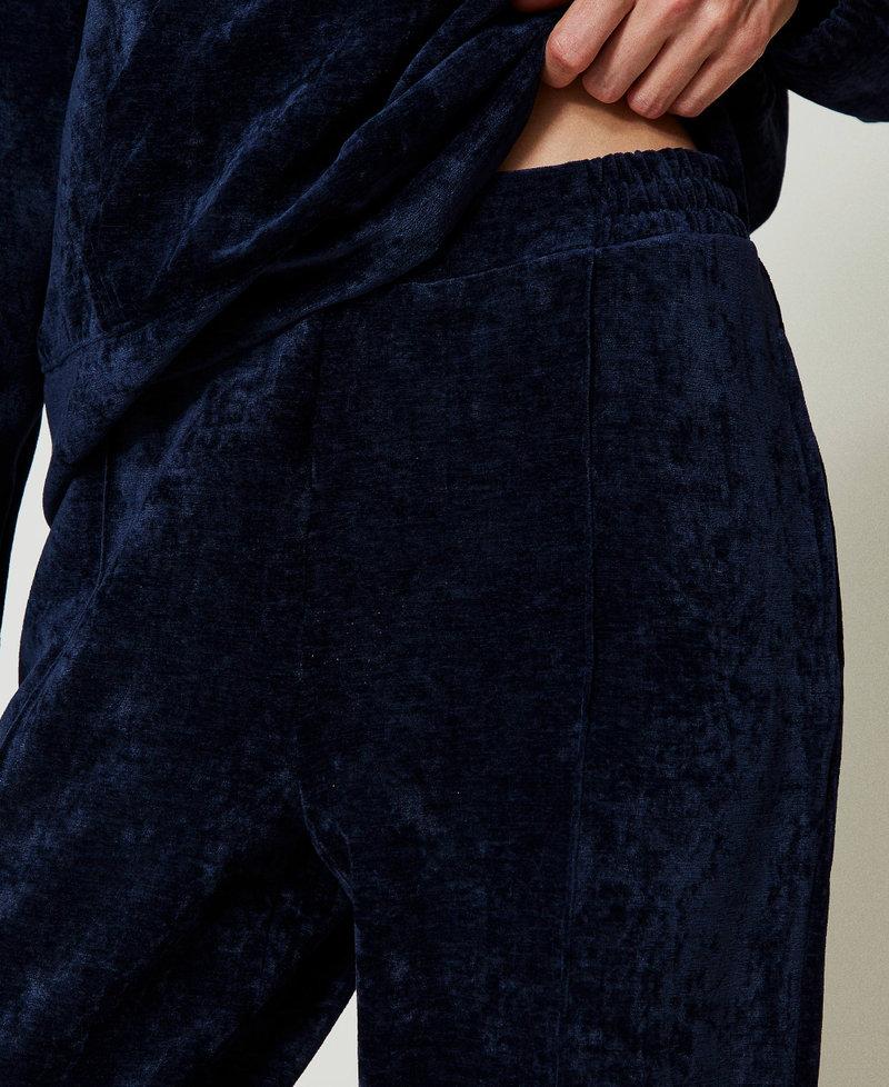 Scee By Twin Set Pantaloni Joggers In Velluto