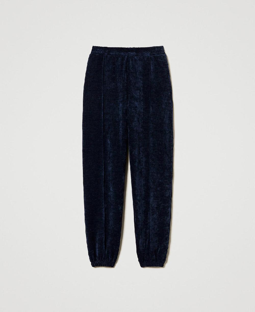 Scee by twin set Pantaloni joggers in velluto