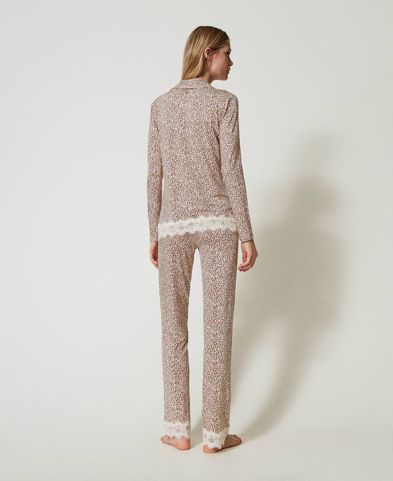 Scee By Twin Set Pigiama A Uomo Stampato Con Pizzo