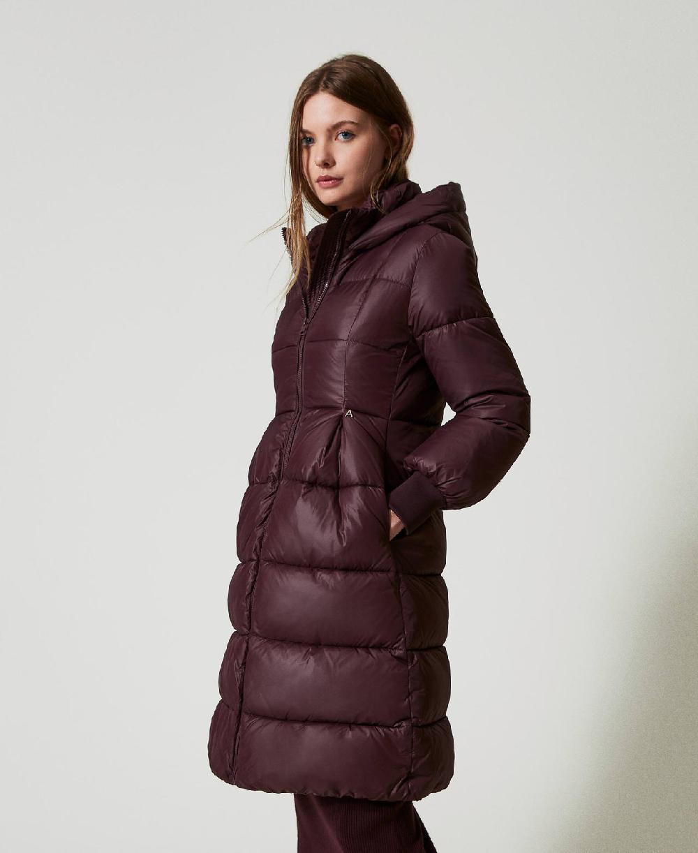 Scee By Twin Set Piumino Lungo Con Cappuccio