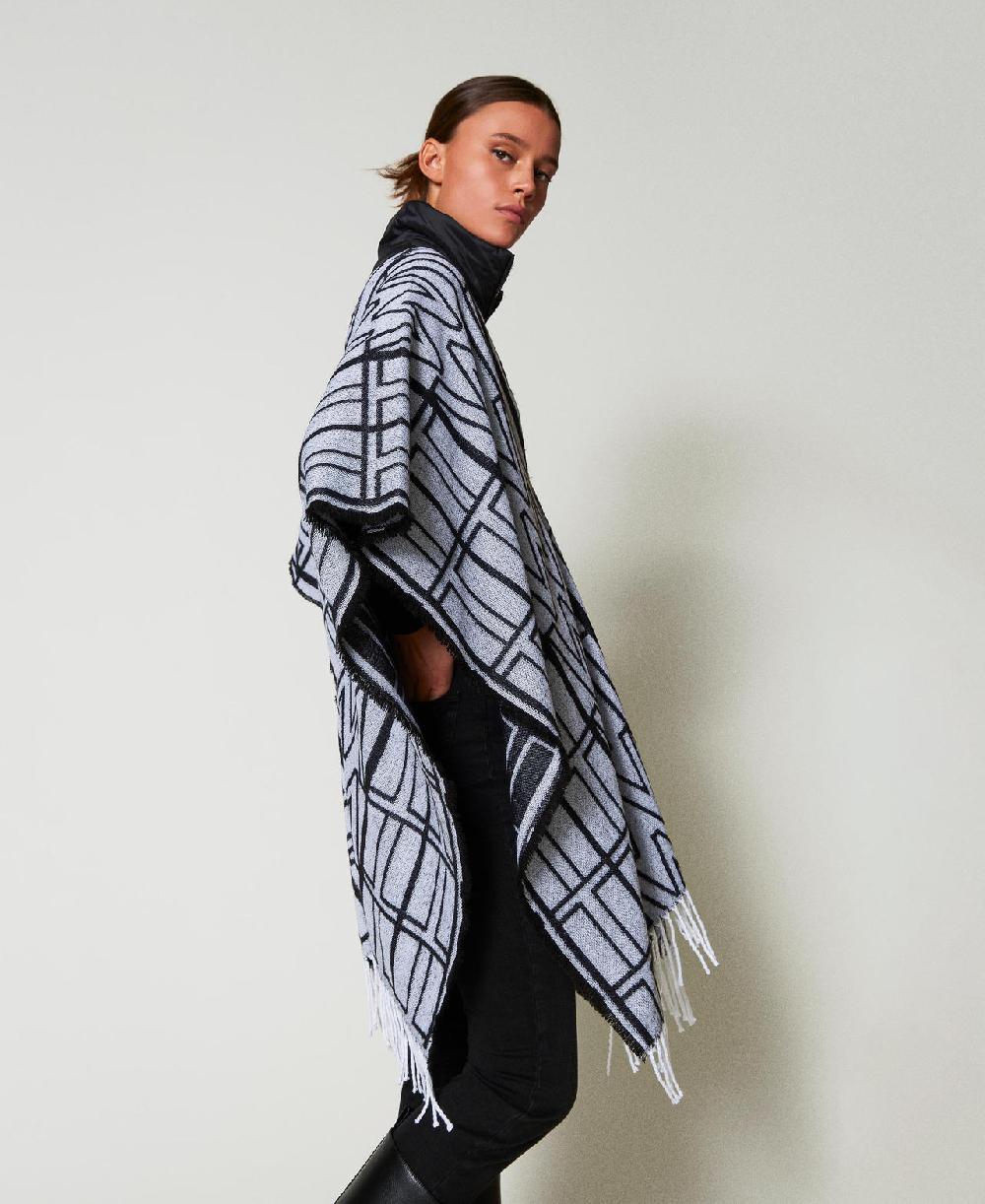 Scee By Twin Set Poncho Jacquard Con Logo