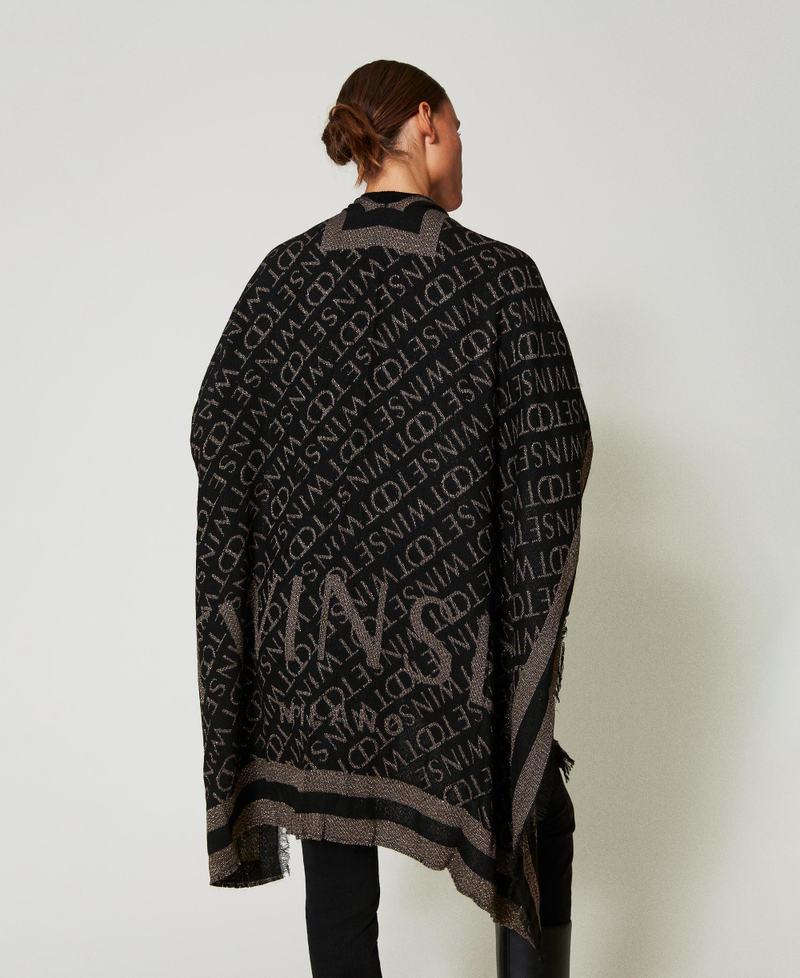 Scee By Twin Set Poncho Jacquard Con Logo