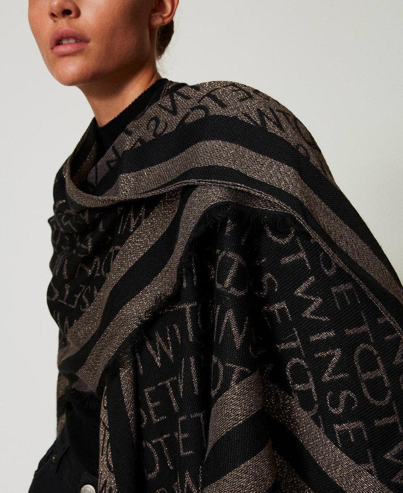 Scee By Twin Set Poncho Jacquard Con Logo