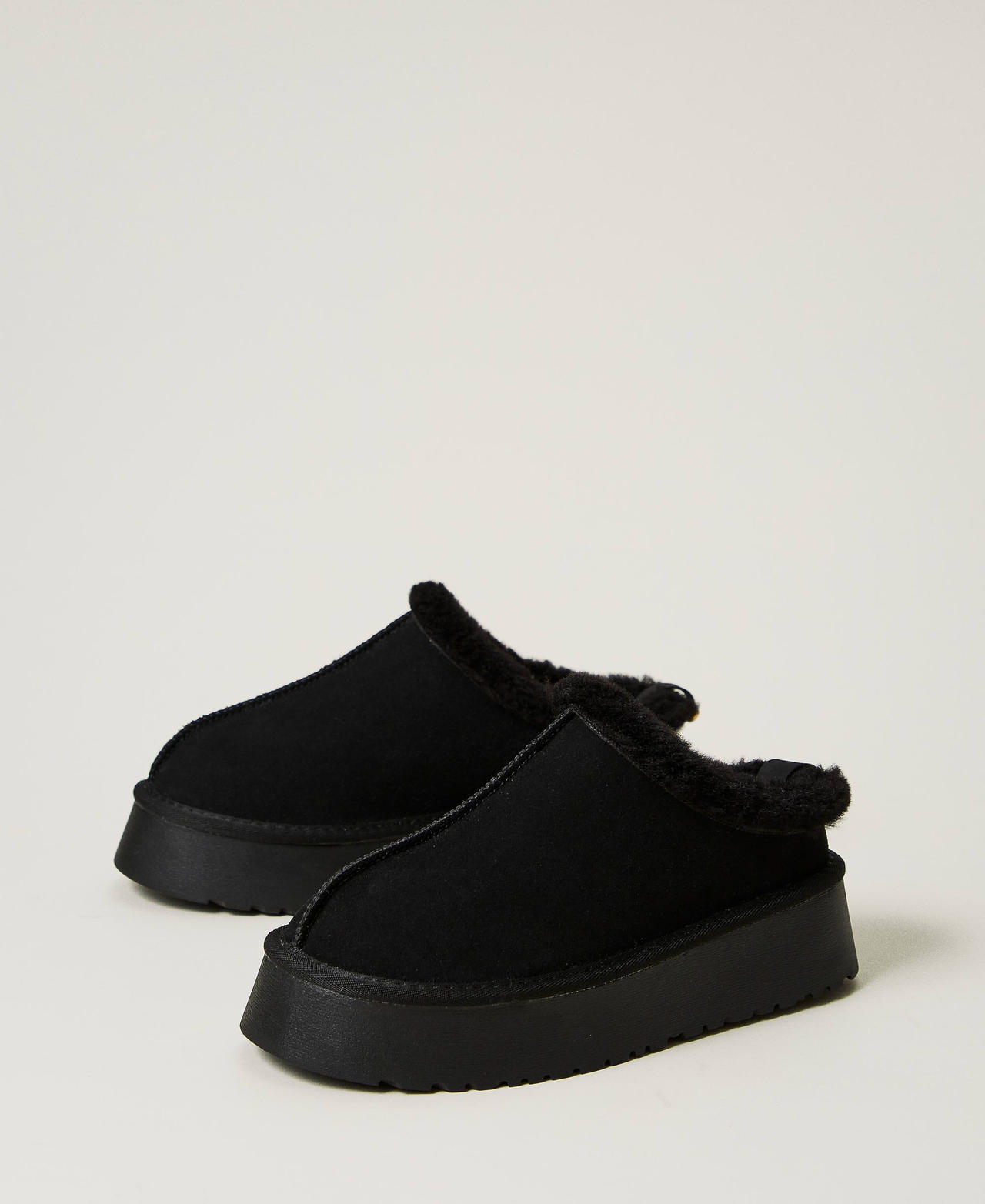 Scee By Twin Set Scarpe Sabot Con Faux Fur