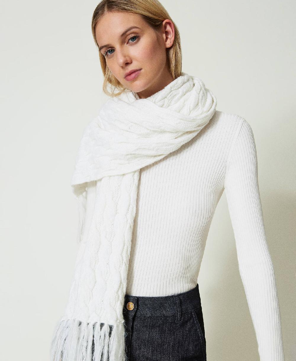 Scee by twin set Sciarpa in maglia a trecce