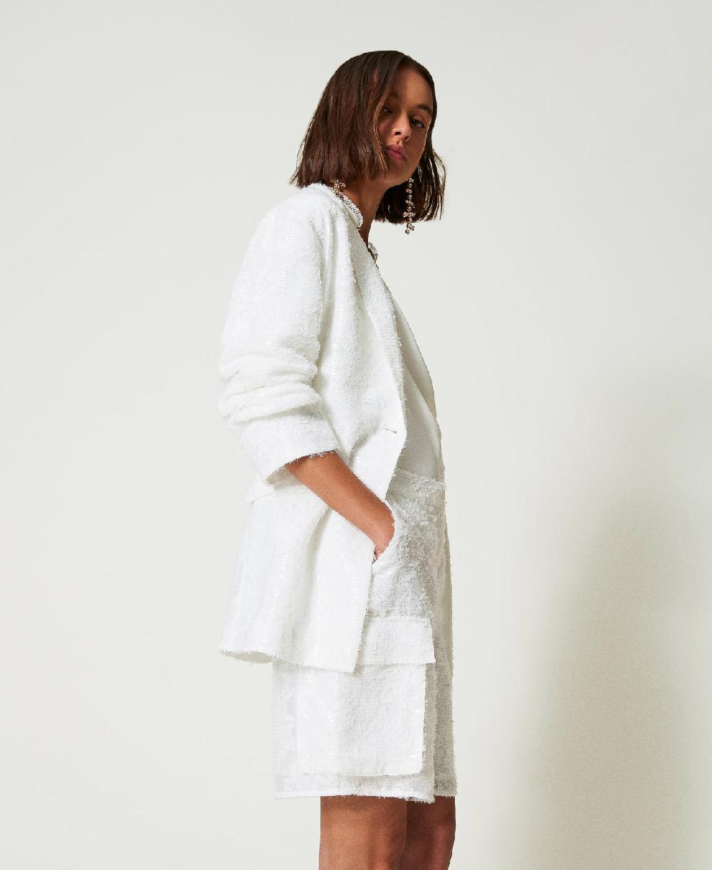 Scee By Twin Set Shorts In Full Paillettes