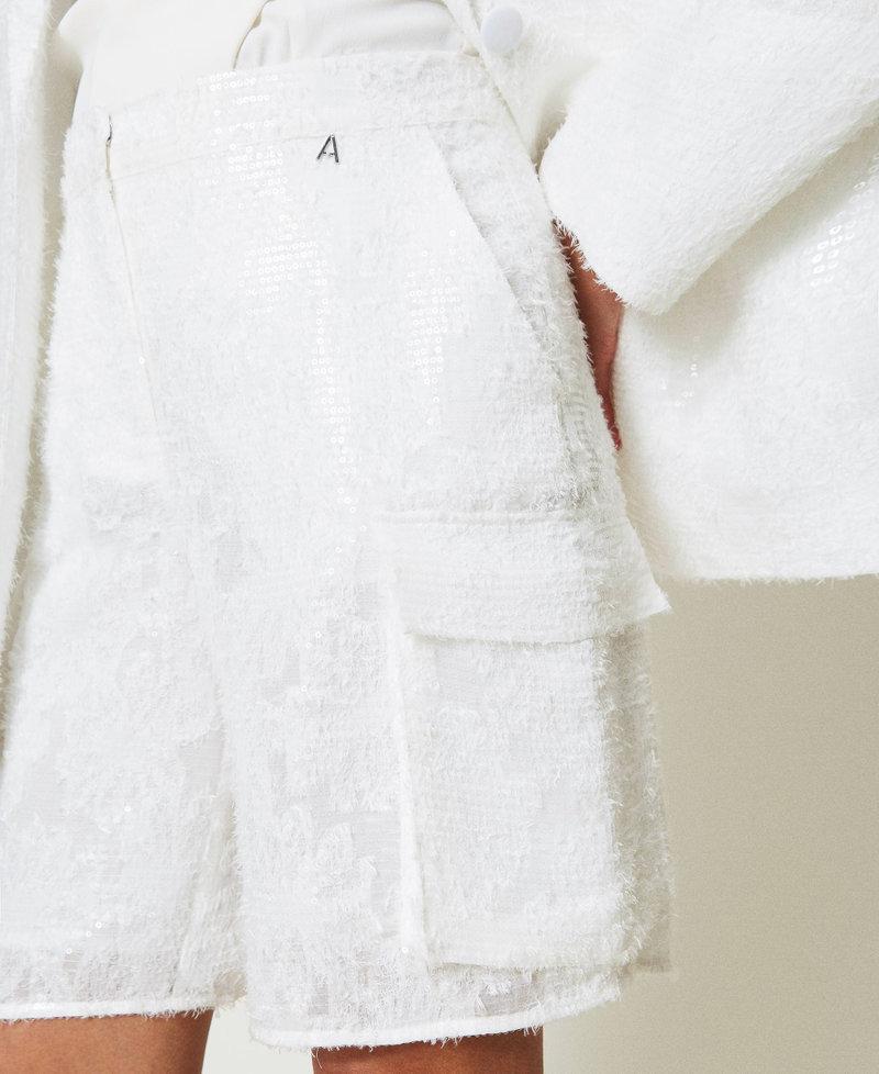 Scee By Twin Set Shorts In Full Paillettes