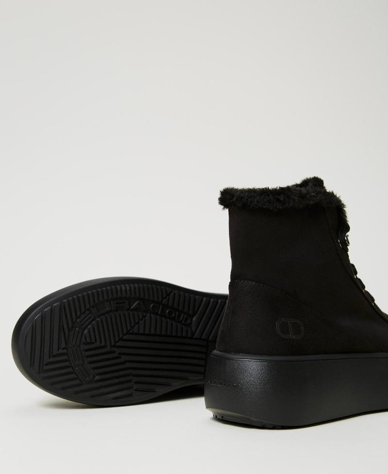 Scee By Twin Set Sneakers Alta Con Faux Fur